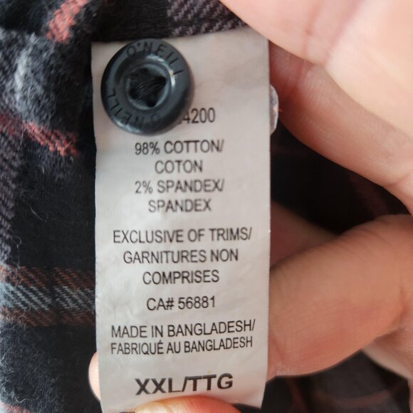 O'Neill XXL Flannel Plaid Shirt - Picture 7 of 7